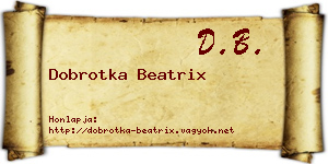 Dobrotka Beatrix névjegykártya