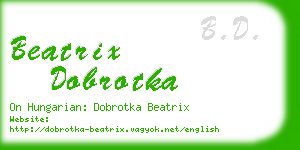 beatrix dobrotka business card